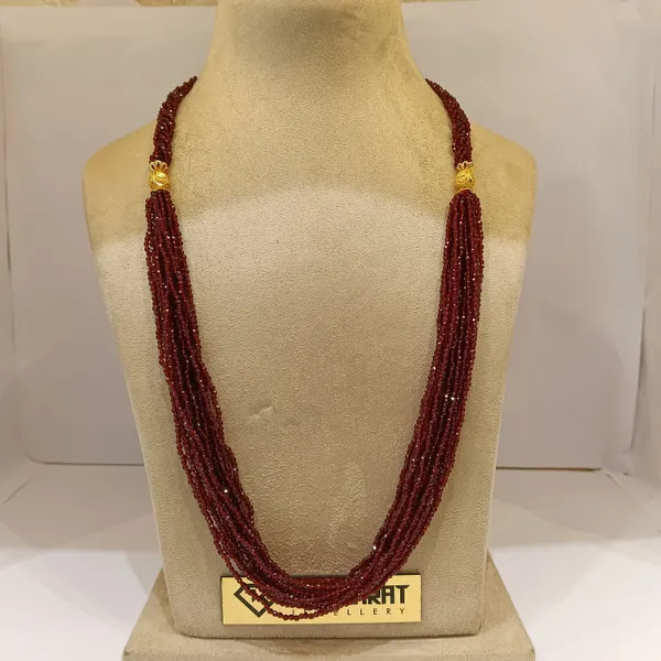 Red_Beaded_Multi-Strand_Necklace_For_Women