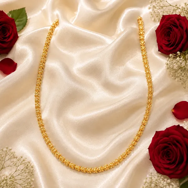 Gold_Tone_Traditional_Ornamental_Chain_Necklace_For_Men