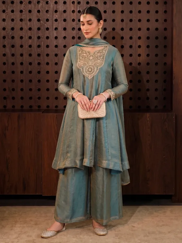 Sage_Green_Fandy_Silk_Embroidered_Anarkali_Suit_Set_For_Women