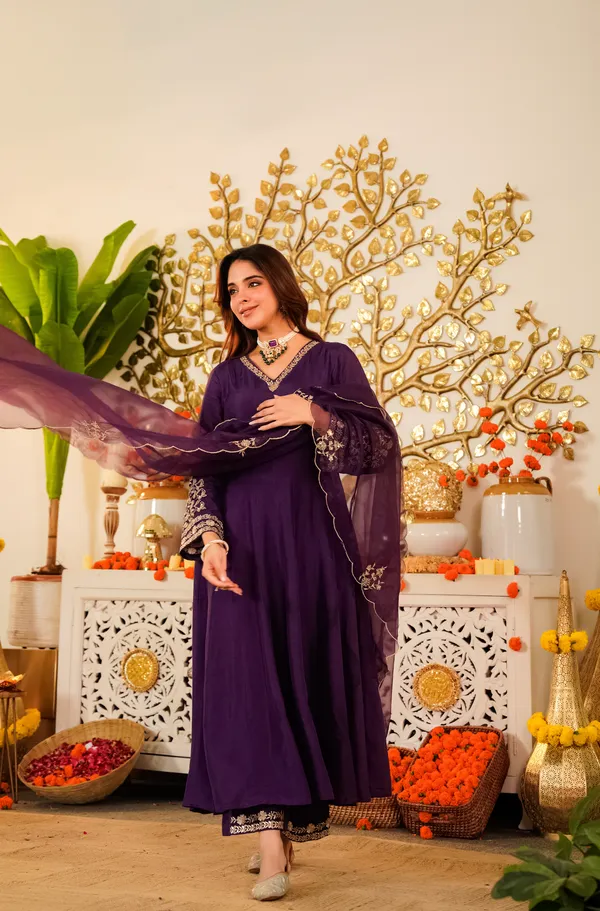 Purple_Viscose_Chanderi_Embroidered_Anarkali_Suit_Set_For_Women