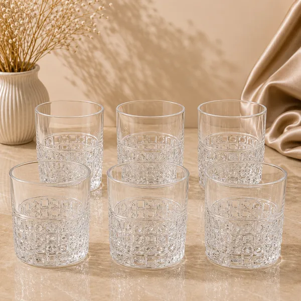 Glass_Embossed_Pattern_Tumbler_Set_Of_6