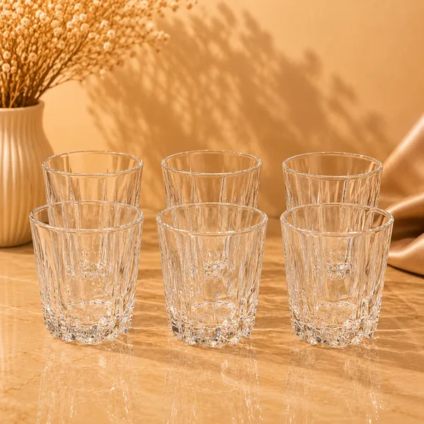 Glass_Faceted_Textured_Tumbler_Set_Of_6