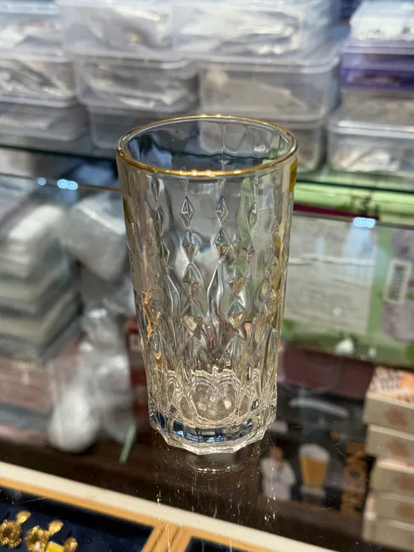 Glass_Diamond_Pattern_Gold_Rim_Tumbler_Set_Of_6