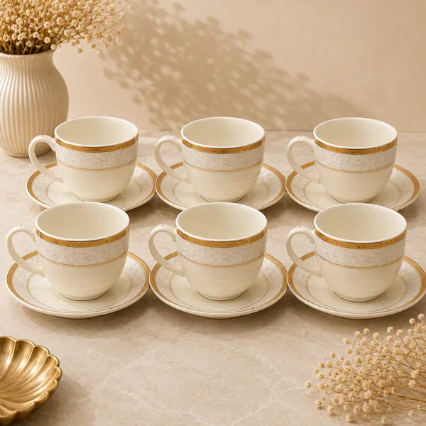 Ceramic_Ornamental_Gold_Trim_Tea_Cup_And_Saucer_Set_SET_OF_12_{_6+_6_}