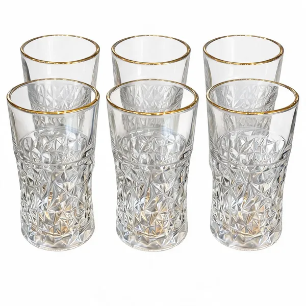 Glass_Geometric_Cut_Pattern_Tumbler_Set_Of_6