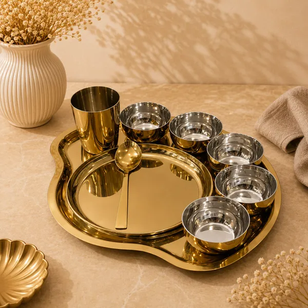 Metal_Gold_Finish_PVD_Coating_Rajwadi_Thali_Set
