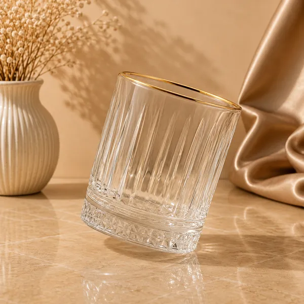 Glass_Textured_Gold_Rim_Glass_Set