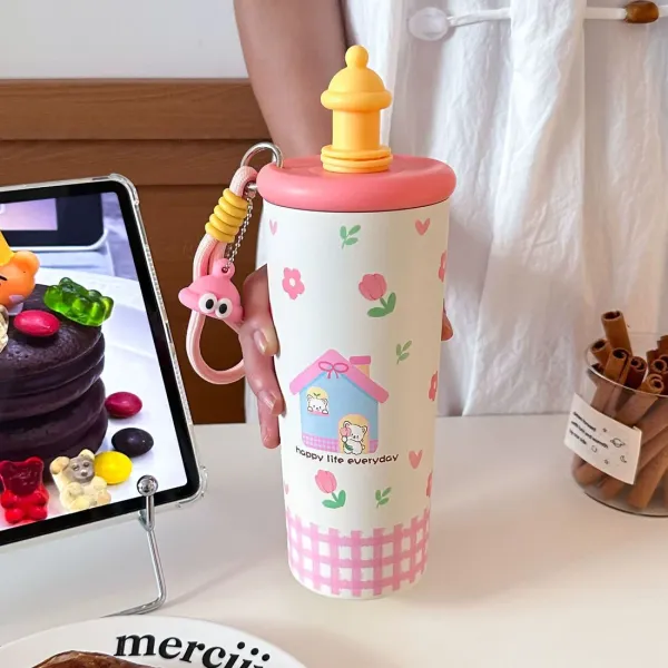 Pink_Floral_Print_Bpa_Free_Plastic_Sipper_Water_Bottle_For_Kids