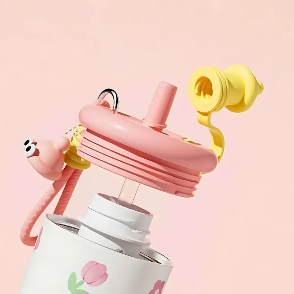 Pink_Floral_Print_Bpa_Free_Plastic_Sipper_Water_Bottle_For_Kids