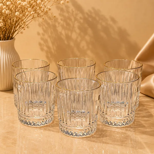 Glass_Ribbed_Gold_Rim_Tumbler_Set_Of_6