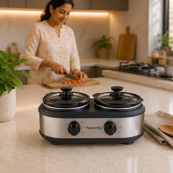 Abs_Plastic_And_Metal_Dual_Pot_Electric_Slow_Cooker