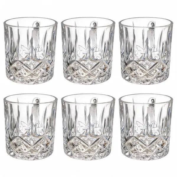 Glass_Geometric_Cut_Pattern_Tumbler_Set_Of_6