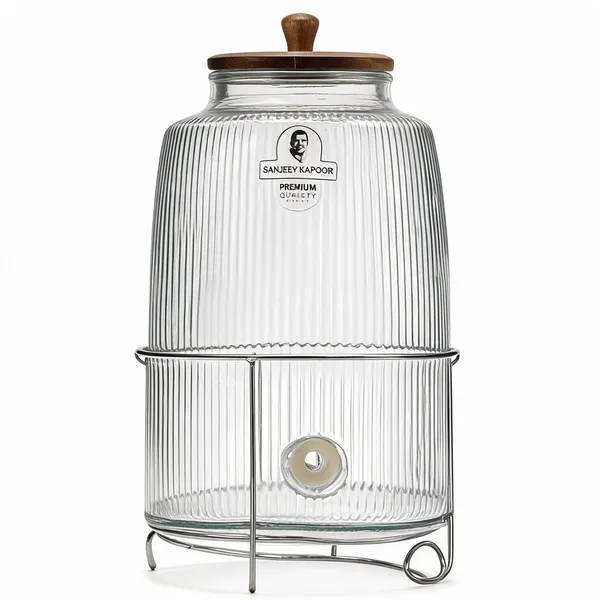 Glass_And_Metal_Ribbed_Bird_Feeder_With_Stand