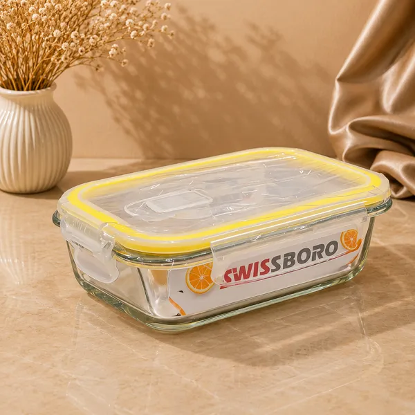 Bpa_Free_Plastic_Rectangular_Food_Storage_Container_Yellow_Lid