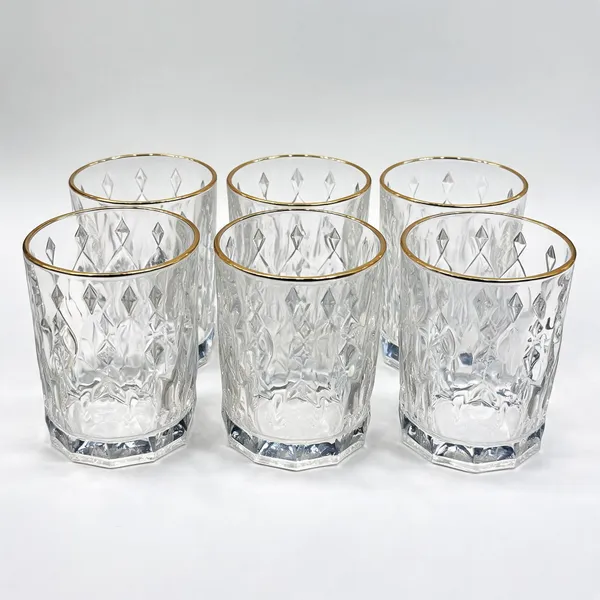 Glass_Gold_Rim_Floral_Textured_Tumbler_Set_Of_6