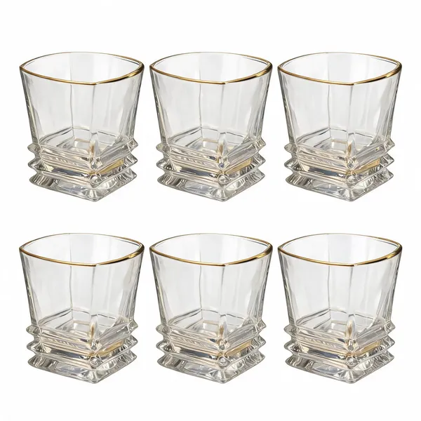 Glass_Gold_Rim_Faceted_Square_Tumbler_Set_Of_6