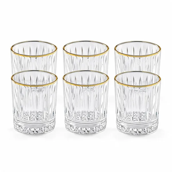Glass_Ribbed_Gold_Rim_Tumbler_Set_Of_6