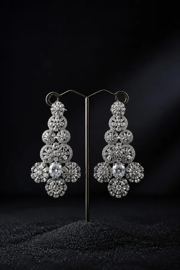 American_Diamond_Crystal_Floral_Chandelier_Drop_Earrings_For_Women