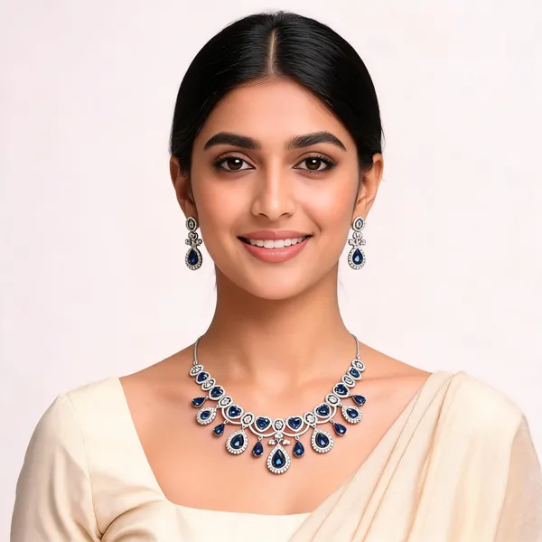 Silver_Blue_Stone_American_Diamond_Necklace_Set_With_Earrings_For_Women