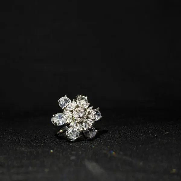 American_Diamond_Floral_Cluster_Stone_Statement_Ring_For_Women