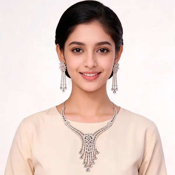 Silver_American_Diamond_Crystal_Floral_Necklace_Set_With_Earrings_For_Women