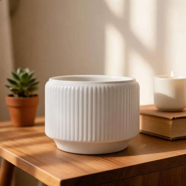 White_Ceramic_Decorative_Planter_Pot_Living_Areas
