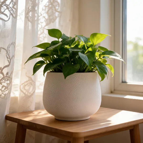 White_Ceramic_Plant_Pot_Living_Areas