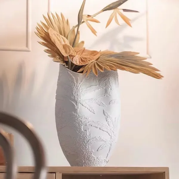 White_Ceramic_Decorative_Vase_Living_Areas