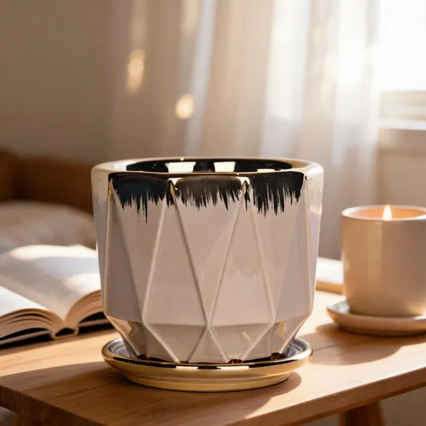 Light-Toned_And_Gold-Tone_Ceramic_Planter_Pot_Living_Areas