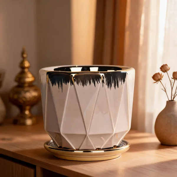 Light-Toned_And_Gold-Tone_Ceramic_Planter_Pot_Living_Areas
