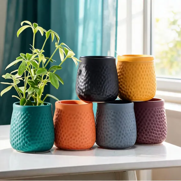 Multicolor_Ceramic_Plant_Pot_Living_Areas_Pack_Of_6