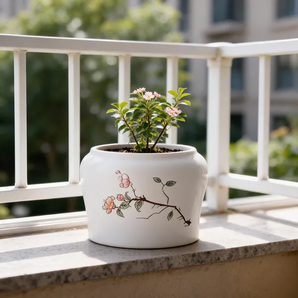 White_Ceramic_Flower_Pot_Living_Areas