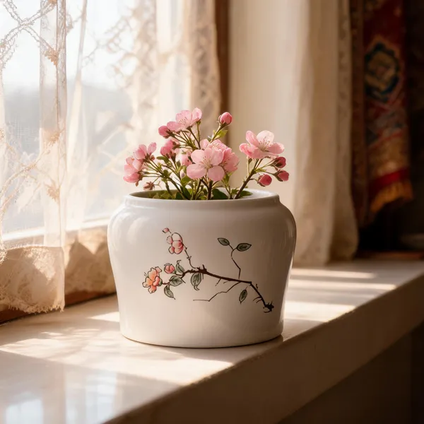 White_Ceramic_Flower_Pot_Living_Areas