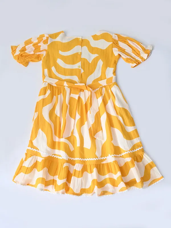 Girls_Cotton_Woven_Dress_With_Aari_Work_Embroidered_Yoke_And_Puff_Sleeves_Yellow