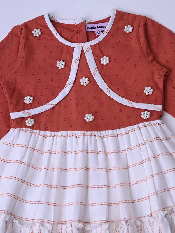 Bella_Moda_Baby_Girls_Dress_With_Embellished_Yoke_And_Striped_Frill_Hem