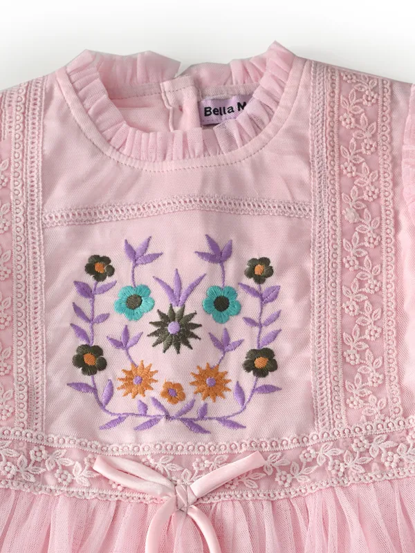 Bella_Moda_Girls_Net_Premium_Party_Frock_With_Embroidery,_Full_Sleeves_And_Tassel_Belt
