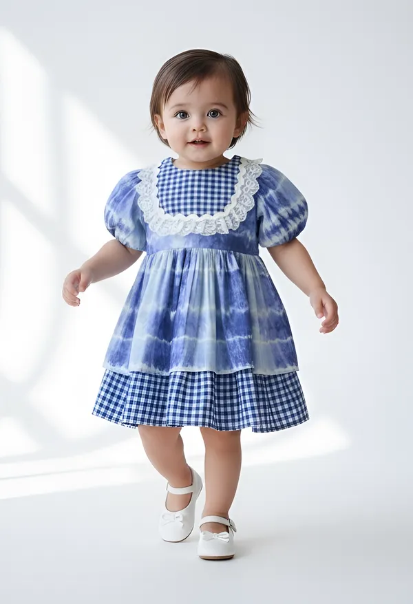 Bella_Moda_Girls_Tie_Dye_Dress_With_Gingham_Panel_And_Lace_Collar