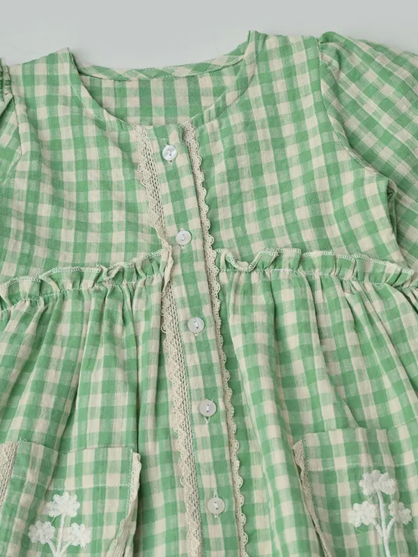 Baby_Girls_Checked_Cotton_Dress_With_Embroidered_Pockets_Green