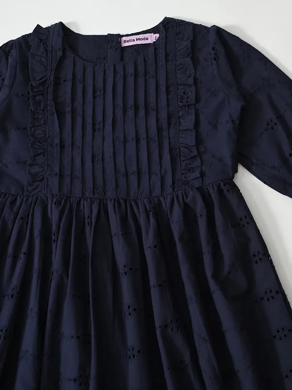 Bella_Moda_Cotton_Woven_Three_Fourth_Puffed_Sleeves_Floral_Designed_Dress