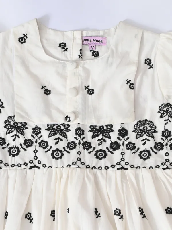 Bella_Moda_Cotton_Woven_Half_Puffed_Sleeves_Floral_Embroidered_Dress