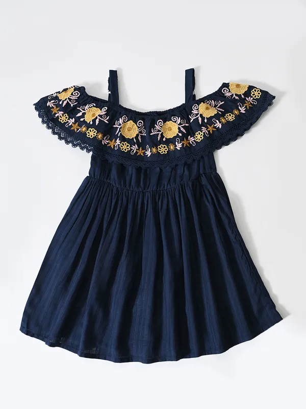 Bella_Moda_Cotton_Woven_Girls_Floral_Embroidered_Cold_Shoulder_Ruffle_Dress