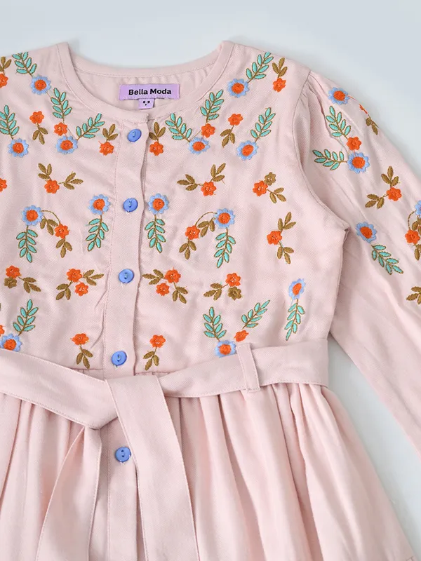 Bella_Moda_Cotton_Woven_Full_Sleeve_Floral_Embroidered_Fit_And_Flare_Dress_Pink