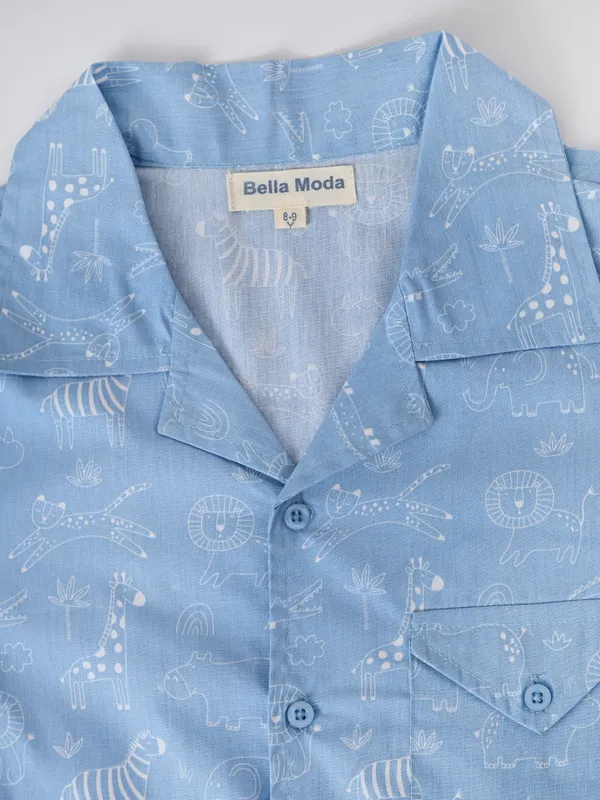 Bella_Moda_Boys_Animal_Printed_Half_Sleeve_Shirt_And_Shorts_Set
