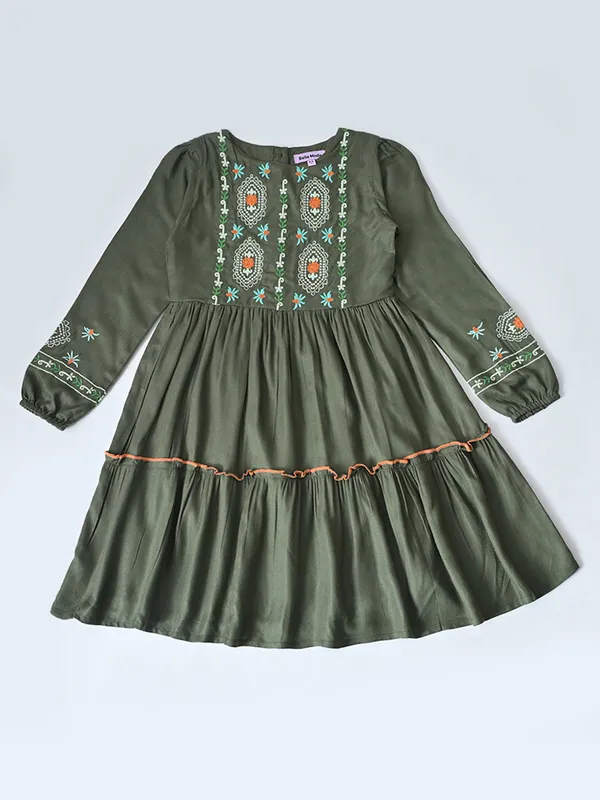 Bella_Moda_Cotton_Woven_Full_Sleeve_Floral_Embroidered_Fit_And_Flare_Dress_Green