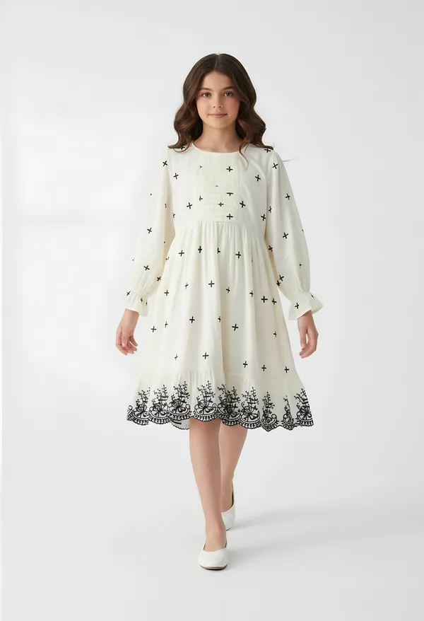 Bella_Moda_Cotton_Woven_Girls_Casual_A_Line_Dress_With_White_Motif_And_Embroidery_Border
