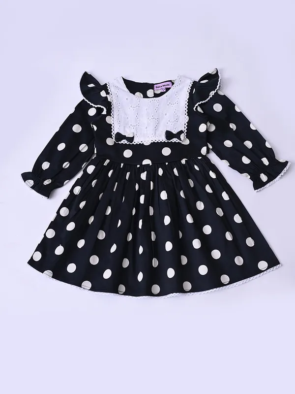 Bella_Moda_Baby_Girls_Polka_Dot_Dress_With_Contrast_Yoke_And_Flared_Fit