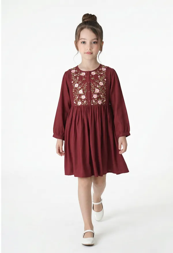 Bella_Moda_Cotton_Woven_Full_Puffed_Sleeves_Floral_Embroidered_Dress