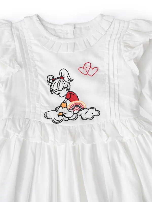 Baby_Girls_Embroidered_Cotton_Dress_With_Full_Sleeves_And_Floral_Print_White