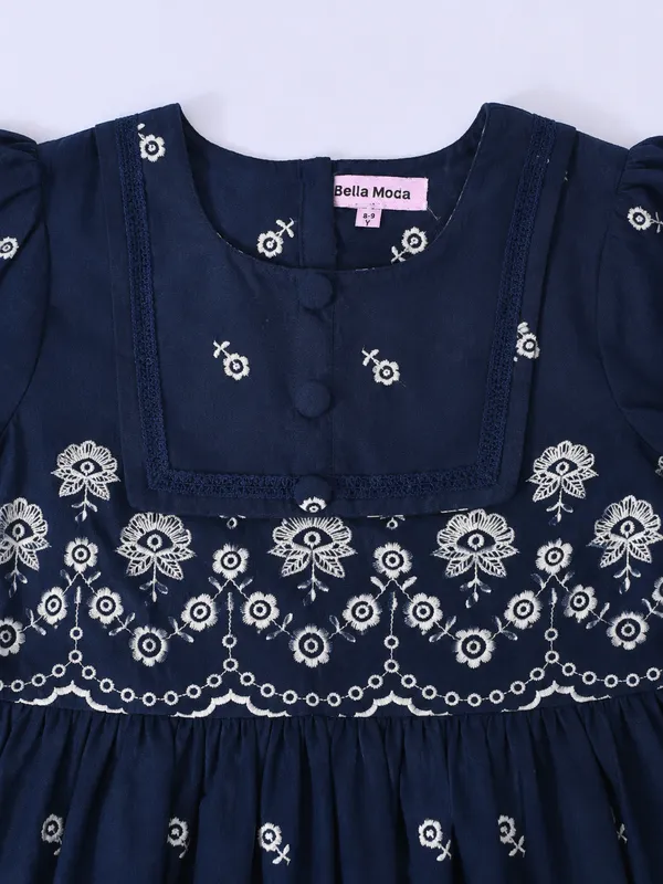 Bella_Moda_Cotton_Woven_Half_Puffed_Sleeves_Floral_Embroidered_Dress