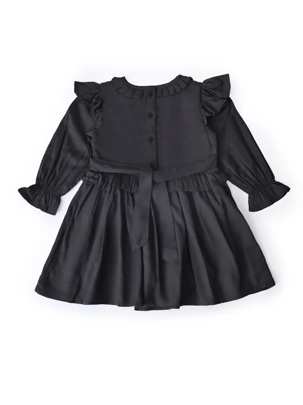 Baby_Girls_Embroidered_Cotton_Dress_With_Full_Sleeves_And_Floral_Print_Grey